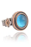 Blue Topaz Aqua Marin Taşlı Kubbe Model Yanı Teşkilat-ı Mahsusa İşlemeli Erkek Gümüş Yüzük Blue Topaz Aqua Marin Taşlı Kubbe Model Yanı Teşkilat-ı Mahsusa İşlemeli Erkek Gümüş Yüzük