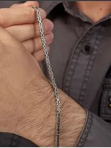 Gümüş Erkek Kral Bileklik Künye Kare Model