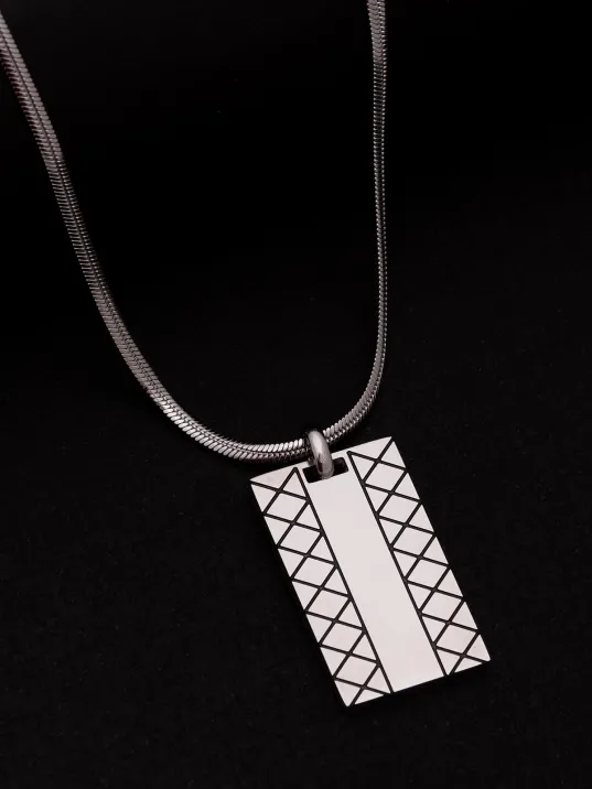 Erkek Çelik Kolye - İsim Yazılabilen Erkek Çelik Kolye