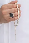 Gümüş Tespih Düz Küre Orta Boy 27gr
