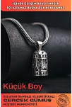 Erkek Gümüş Cevşen Kolye - Allah Yazılı Gümüş Muska Cevşen