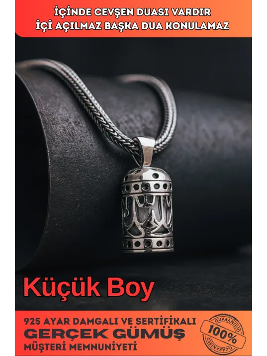 Erkek Gümüş Cevşen Kolye - Allah Yazılı Gümüş Muska Cevşen Erkek Gümüş Cevşen Kolye - Allah Yazılı Gümüş Muska Cevşen