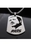 Recep Tayyip Erdoğan Figürlü Reis Yazılı Çelik Künye Kolye Recep Tayyip Erdoğan Figürlü Reis Yazılı Çelik Künye Kolye
