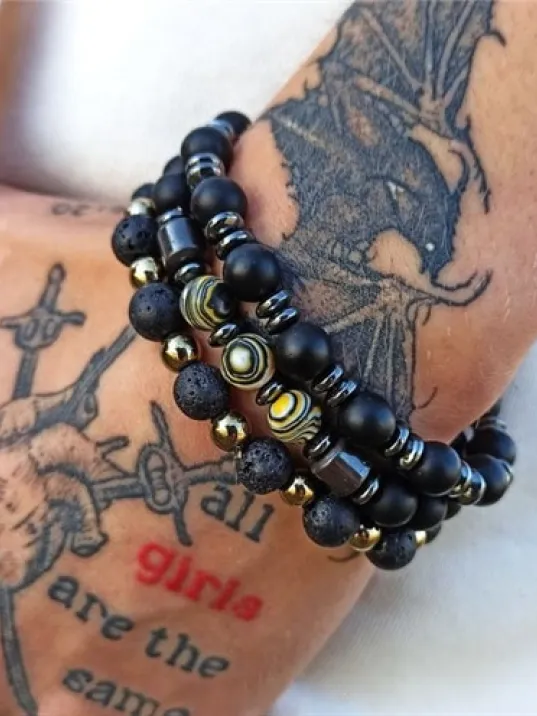 Erkek 3 lü Set Doğaltaş Bileklik Erkek 3 lü Set Doğaltaş Bileklik