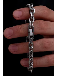 Erkek Çelik Bileklik - 9 mm Forse Zincir Çelik Bileklik