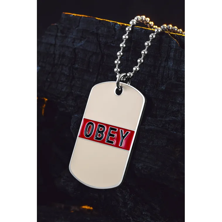 Urban Creed OBEY Yazılı Çelik Erkek Kolye Parlak Top Zincir Urban Creed OBEY Yazılı Çelik Erkek Kolye Parlak Top Zincir