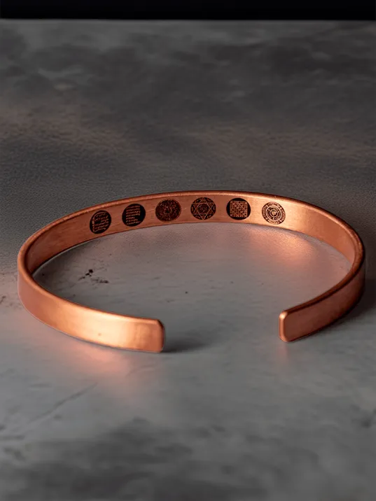 Erkek Kadın Bakır Bileklik - İçi Dualı Kişiselleştirilebilir Erkek Kadın Bileklik Bilezik