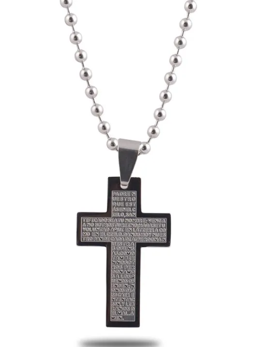 Ottoman Haç Çelik Erkek Kolye Zincir CKLHCMDLKL1-GMS