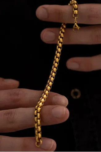 Erkek Çelik Bileklik - Ottoman 5.5mm Polo Erkek Bileklik Künye Ince Model