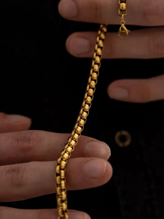 Erkek Çelik Bileklik - Ottoman 5.5mm Polo Erkek Bileklik Künye Ince Model