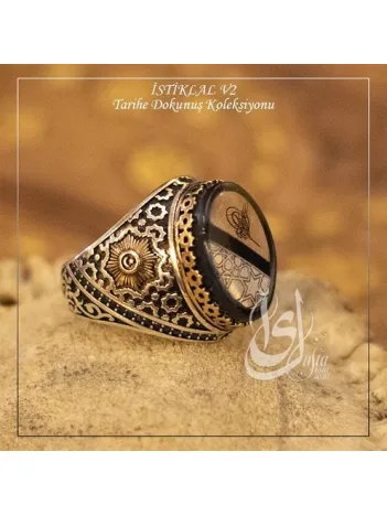 İslam Usta Tasarımı İstiklal Model 2 Gümüş Erkek Yüzük