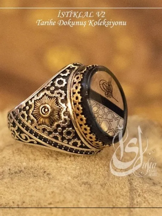 İslam Usta Tasarımı İstiklal Model 2 Gümüş Erkek Yüzük