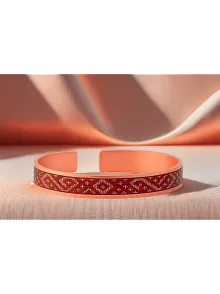 Kadın Bakır Bileklik -Stella Model Özel Baskı Metal Kutu Ve Kuvars Taşı