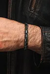 Erkek Kadın Doğal Taş Bileklik - Siyah Hematit Doğal Taşlı Makrome Model 3 Unisex Bileklik