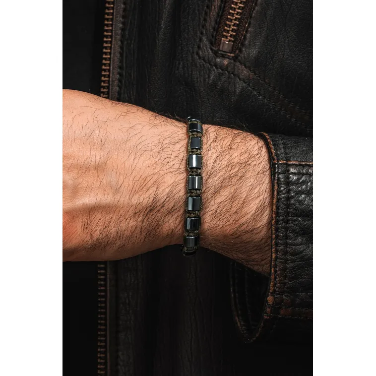 Erkek Kadın Doğal Taş Bileklik - Siyah Hematit Doğal Taşlı Makrome Model 3 Unisex Bileklik Erkek Kadın Doğal Taş Bileklik - Siyah Hematit Doğal Taşlı Makrome Model 3 Unisex Bileklik