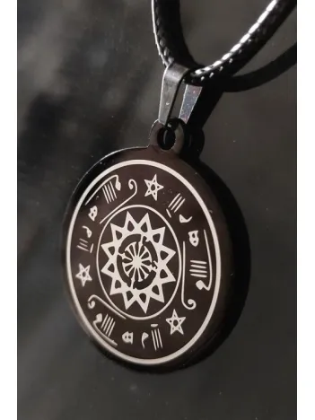 Rufai Gülü Siyah Çelik Kolye Zincir CKLRUFALGUL-SYH