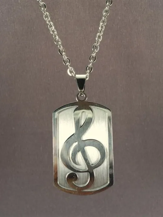 OttoMan Sol Anahtarı Çelik Erkek Kolye Zincir