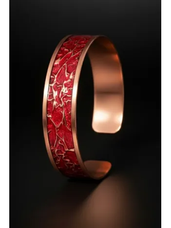 Kadın Bakır Set - Kırmızı Tutkunun Rengi Model Bakır Kadın Kolye Bileklik Yüzük Küpe Set