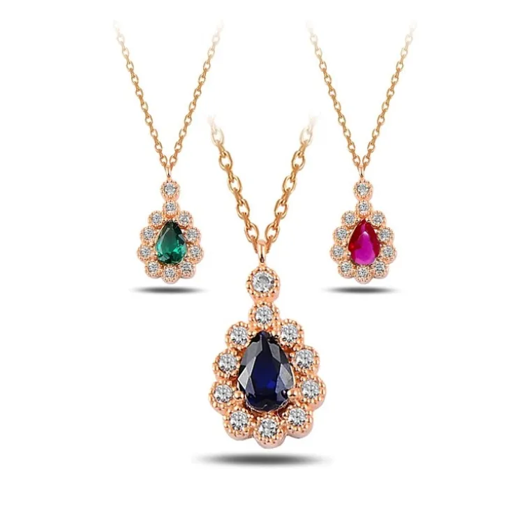 Rose Renk Damla Model Yakut Taşlı Kadın Gümüş Kolye Gkldmlm1del-ros Rose Renk Damla Model Yakut Taşlı Kadın Gümüş Kolye Gkldmlm1del-ros