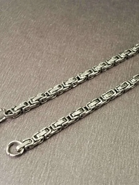 2,5mm En İnce Kral Çelik Erkek Kolye Zincir
