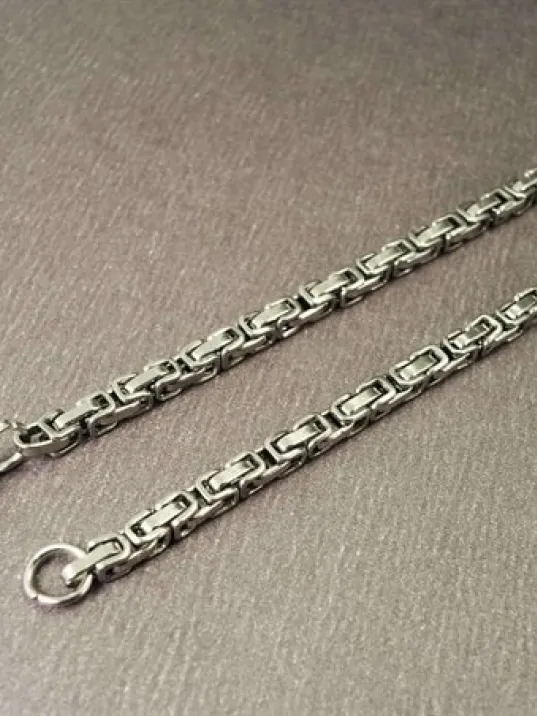 2,5mm En İnce Kral Çelik Erkek Kolye Zincir