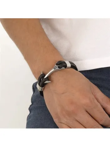 Ottoman Çapa Modeli Deri Çelik Erkek Bileklik CBLSYHCAPA0 Ottoman Çapa Modeli Deri Çelik Erkek Bileklik CBLSYHCAPA0