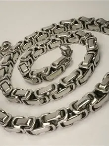 Erkek Çelik Kolye Zincir 7,5MM Kalın Model