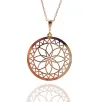 Lotus Çiçeği Motifli Rose Renk Bayan Gümüş Kolye Lotus Çiçeği Motifli Rose Renk Bayan Gümüş Kolye