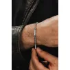 Erkek Kral Gümüş Bileklik Künye 2,8mm Özel Tasarım Silindir Parçalı