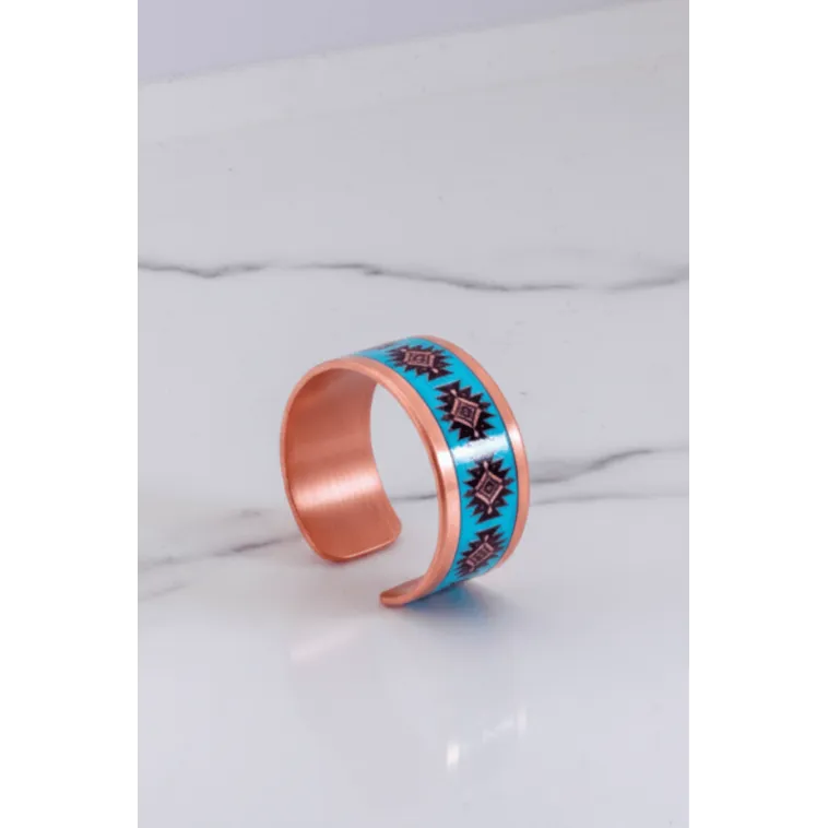 Kadın Bakır Yüzük - Charmaleon Model Özel Baskı Metal Kutu Ve Kuvars Taşı Kadın Bakır Yüzük - Charmaleon Model Özel Baskı Metal Kutu Ve Kuvars Taşı