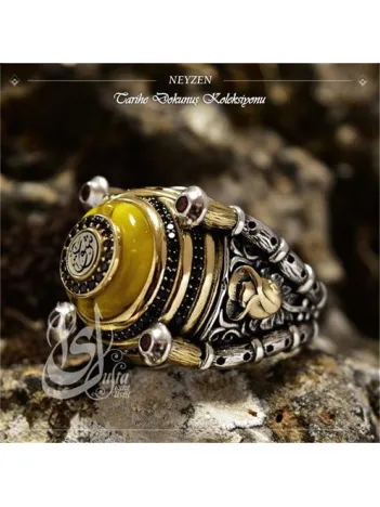 İslam Usta Tasarımı Neyzen Gümüş Erkek Yüzük