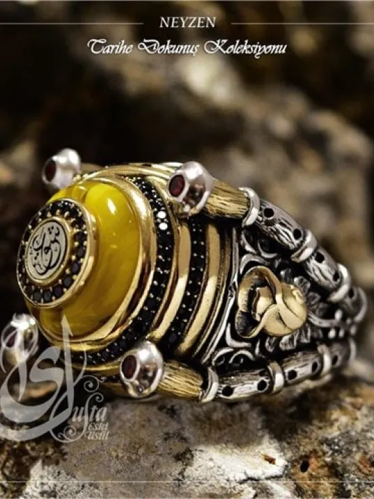 İslam Usta Tasarımı Neyzen Gümüş Erkek Yüzük