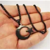 OttoMan Siyah Ay Yıldız Bayrak Çelik Erkek Kolye Zincir OttoMan Siyah Ay Yıldız Bayrak Çelik Erkek Kolye Zincir
