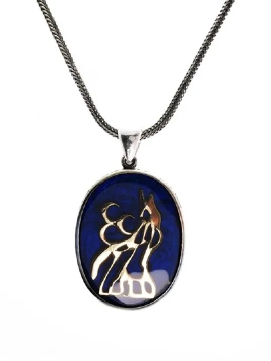 Üç Hilal Bozkurt Ülkücü Erkek Gümüş Kolye Zincir Orta Boy