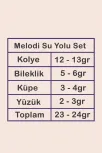 Melodi Bayan Zümrüt Taşlı Gümüş Su Yolu Set - Kolye, Bileklik, Küpe, Yüzük Melodi Bayan Zümrüt Taşlı Gümüş Su Yolu Set - Kolye, Bileklik, Küpe, Yüzük