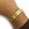 Sarı - Sarı Lüks Bukle Model Erkek Çelik Bileklik CBLLUKSTIRK-ALT Sarı - Sarı Lüks Bukle Model Erkek Çelik Bileklik CBLLUKSTIRK-ALT