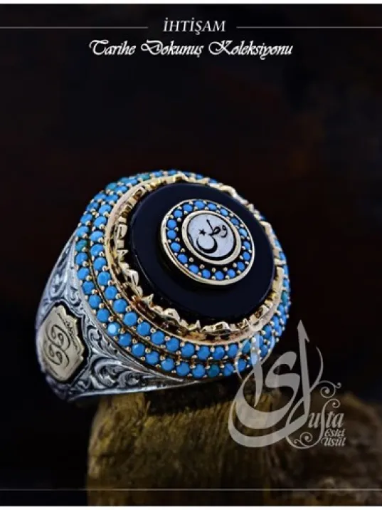 İslam Usta Tasarımı İhtişam Gümüş Erkek Yüzük