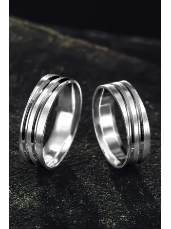 Erkek Kadın Gümüş Alyans - Zarif 925 Ayar Erkek Kadın Yüzük Erkek Kadın Gümüş Alyans - Zarif 925 Ayar Erkek Kadın Yüzük