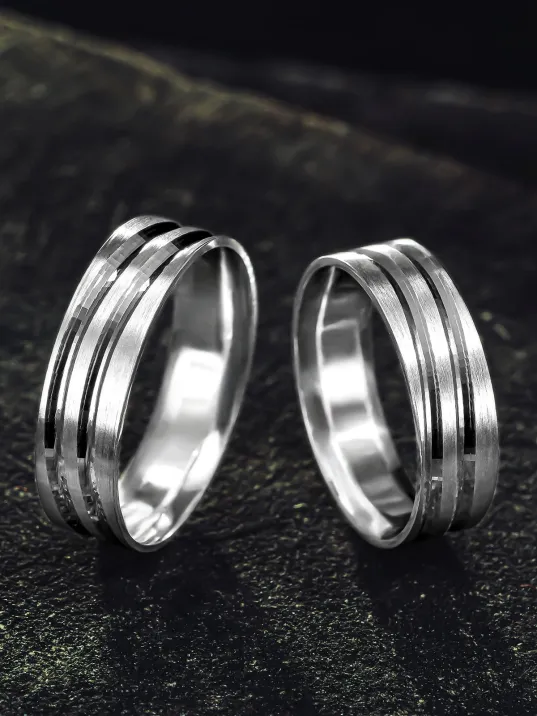 Erkek Kadın Gümüş Alyans - Zarif 925 Ayar Erkek Kadın Yüzük Erkek Kadın Gümüş Alyans - Zarif 925 Ayar Erkek Kadın Yüzük