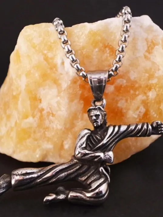 Ottoman Kareteci Çelik Kolye Zincir