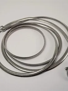 Yassı Model Sarp Snake Yılan Kolye Erkek Çelik Kolye Zincir 316l Paslanmaz Çelik