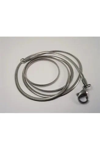 Yassı Model Sarp Snake Yılan Kolye Erkek Çelik Kolye Zincir 316l Paslanmaz Çelik