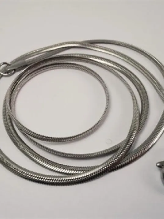 Yassı Model Sarp Snake Yılan Kolye Erkek Çelik Kolye Zincir 316l Paslanmaz Çelik