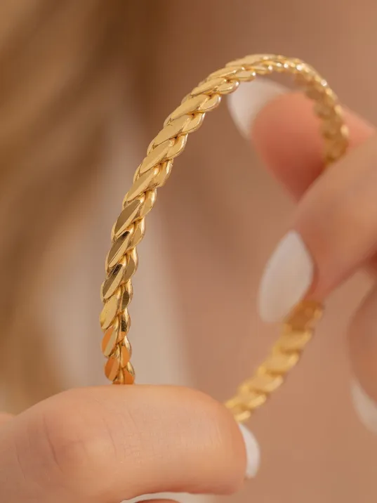 Adana Burma 22 Ayar Altın Kaplama Gümüş Bilezik 20 gr