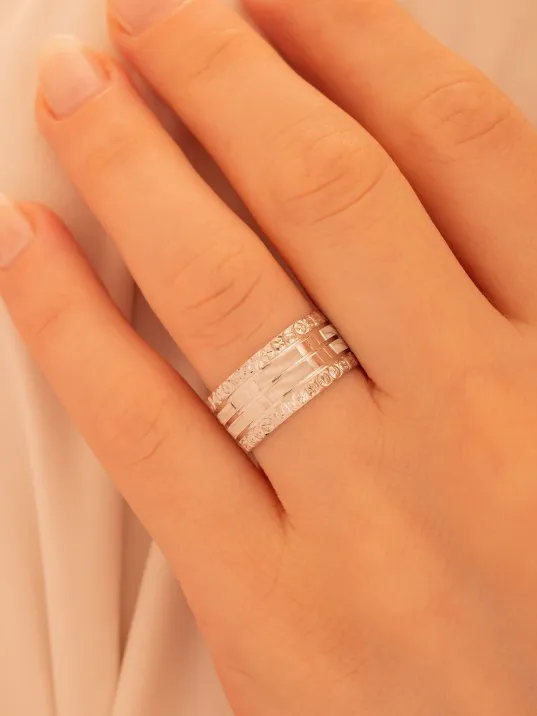 Zeus Model Erkek Gümüş Tek Alyans Yüzük Nişan Söz Yüzükleri