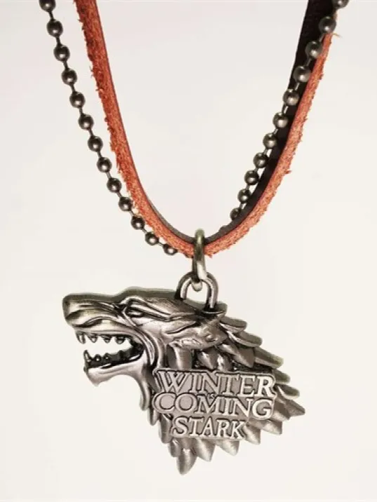 Game Of Thrones Winter İs Coming Deri Erkek Kolye Game Of Thrones Winter İs Coming Deri Erkek Kolye