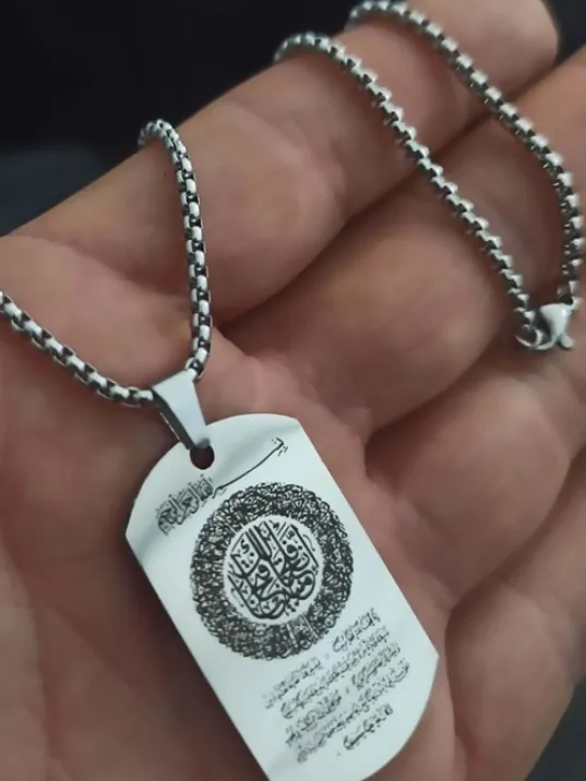 Fetih Süresi Erkek Çelik Kolye Zincir