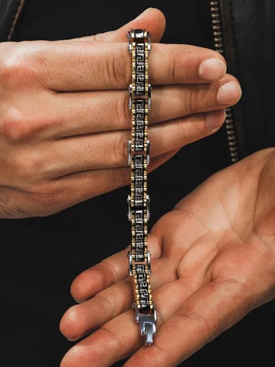 Grek Bombe Çelik Sarı Erkek Bileklik Künye CBLALTGREK1 Grek Bombe Çelik Sarı Erkek Bileklik Künye CBLALTGREK1