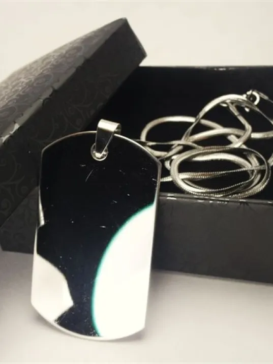 Asker Künyesi Çelik Erkek Kolye Snake Zincirli