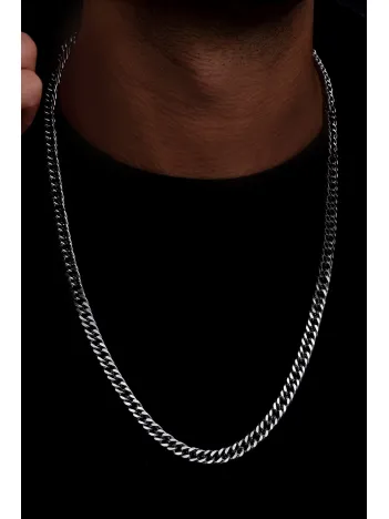 Erkek Çelik Kolye - 6.5 mm Sık Örüm Gurmet Zincir Çelik Kolye